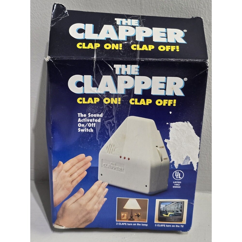 The Clapper Vintage 1998 Sound Activated On/Off Double Switch Open Box Original